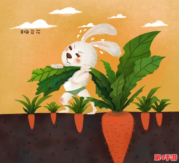 二次元抽象插画风格的卡通人物形象设计作品《二次元拔萝卜》评价