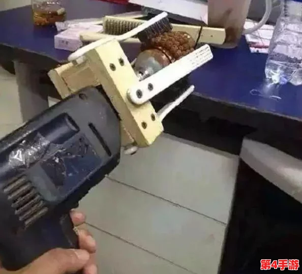 把手脚绑上拿刷子刷花核，用户评价：这款产品真是太有趣了，让我体验到了前所未有的乐趣！